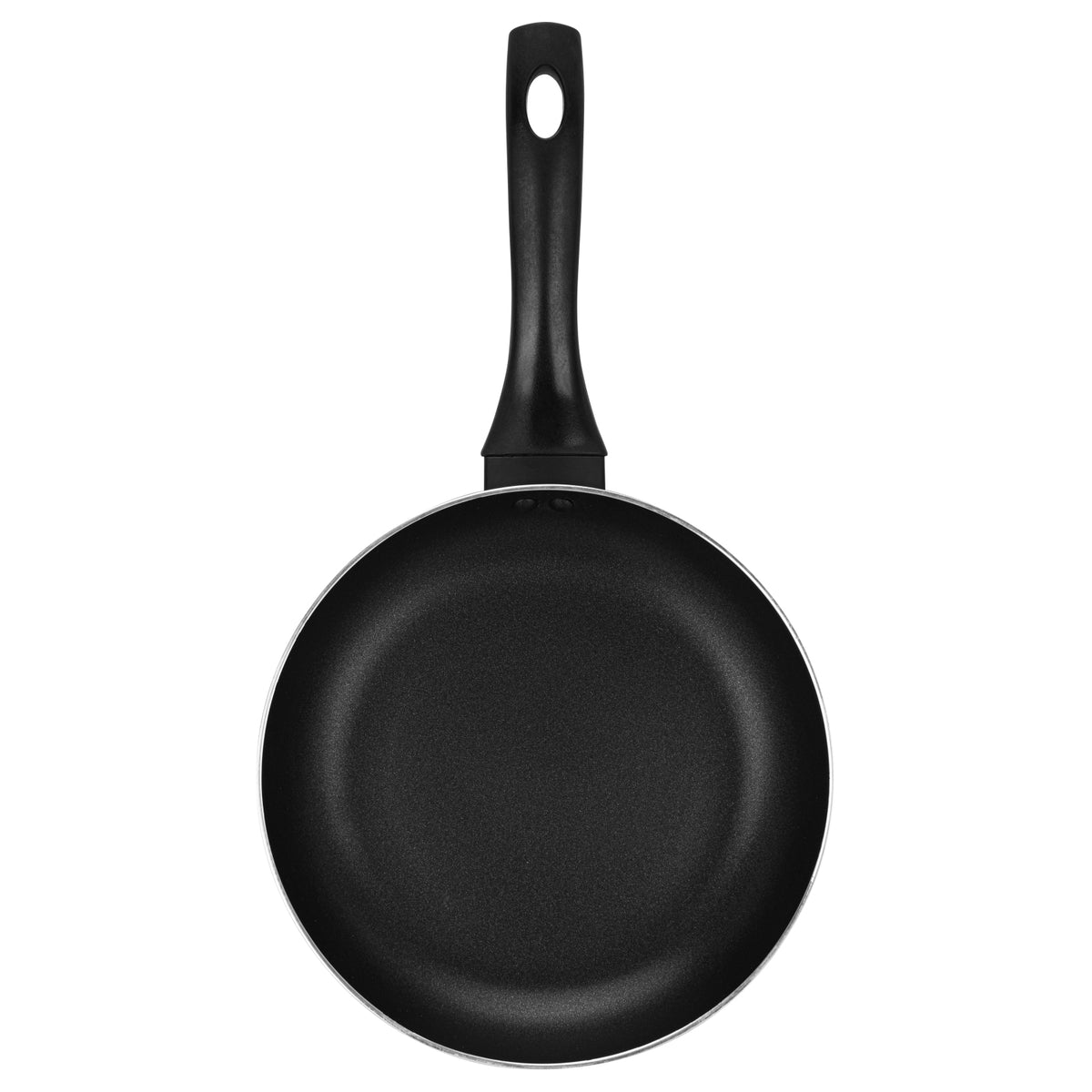 Auroware Long lasting Non-Stick Round Fry Pan Black, Aluminum Durable Three Layer Coating, Induction Cook Bottom, Strong Handle