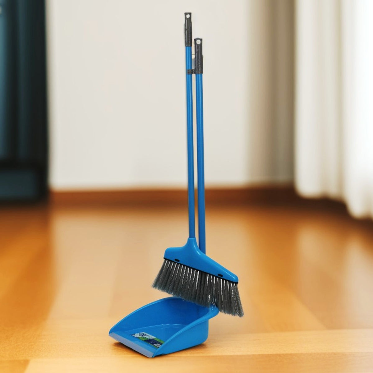 Clean & Care Dustpan with Broom Set Long Handle Household Cleaning tools Home Kitchen Stand up broom Sweeping Floor (ASSORTED)