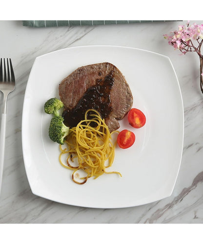 Danny home Opalware Portable 10 Pcs Dinnerware set Dinner plate, Soup plate, Salad bowl, Serving bowl, Serving Plate, Grill Tray Eco-friendly Safe to use, Dishwasher safe
