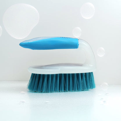 Clean & Care Cleaning Set Toilet Brush, Scrubbing Brush, Dish Brush and Wiper Squeezee Bathroom Floor Cleaning