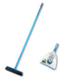 Clean & Care Indoor Broom and Dustpan with Brush for Cleaning Home Kitchen Strong Handle Stiff Bristles Multipurpose use Office clean (Assorted)