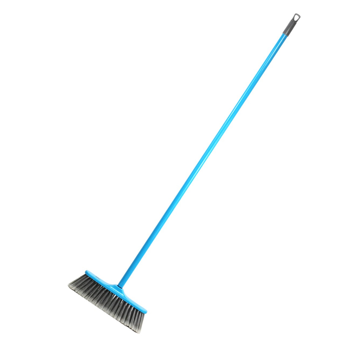 Clean & Care Indoor Broom with Iron Stick Durable Stiff Bristle Best to Clean for Home Kitchen Office (Assorted)