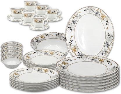 Danny home Opalware Dinnerware set Dishwasher Mirowave Freezer Safe, BPA-Free Break Scratch Heat Resistant Dinner Soup Dessert Serving Plates, Medium & Large Bowls