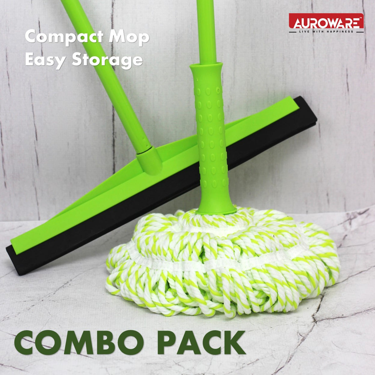 Clean & Care Microfiber Floor cleaning mop and wiper with iron stick strong durable